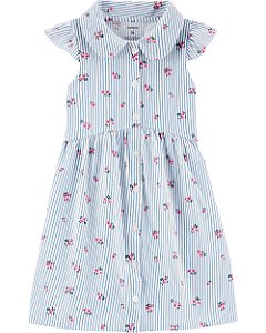 Vestido Carters Floral Com Botão