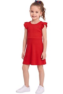 Vestido Infantil Tommy Hilfiger Vermelho em Malha