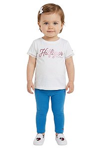 Legging Bebê Tommy Hilfiger Azul Celeste