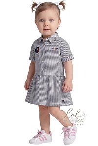 Vestido Bebê Tommy Hilfiger em Algodão