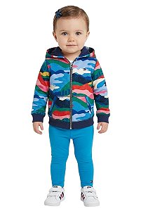 Conjunto Bebê Tommy Hilfiger em Moletom com Fleece e Legging
