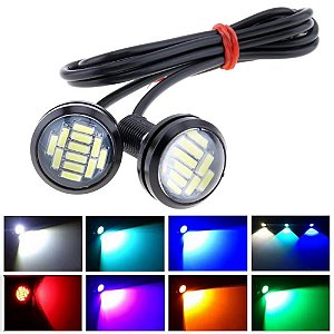 Par Mini Milha Drl Eagle Eye Luz Diurna Farol Auxiliar 22mm