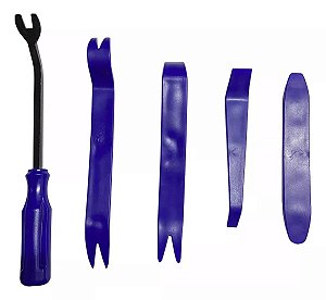 Kit 5 Espátulas De Nylon Para Desmontagem De Painel E Portas