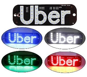 Placa de Led Aplicativo UBER (Cores Variadas)