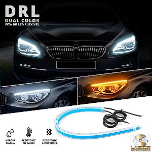 Drl Sequencial Branco + Âmbar