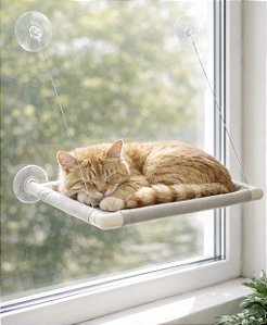 Cama de Janela Catbed - Suede Marfim