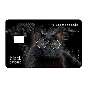 Adesivo para cartão de credito - Black Cat Card
