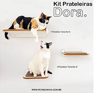 Kit Prateleiras Dora - 3 Peças - para gatos