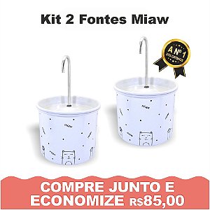 Kit 2 Bebedouro Fonte para Gatos Catbebedouros com Filtro - Miaw