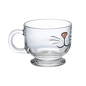 Caneca de Vidro Bigode de Gato - 500 ml