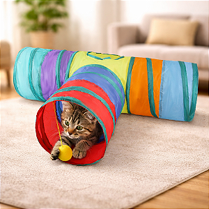 Túnel T Labirinto para Gatos