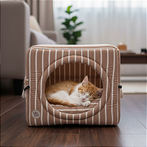 Toca Caminha para Gatos 3 em 1 - Bege