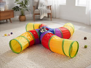 Brinquedo Tunel para Gatos 4 saídas