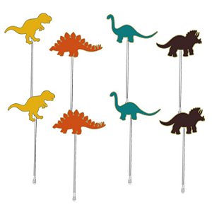 Pick Decorativo Dinossauro - 10 unidades