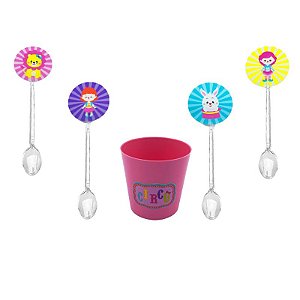 Kit Brigadeiro com Enfeite Circo Rosa - 10 unidades