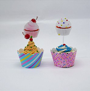Kit Wrap para Cupcake Confeitaria - 06 unidades