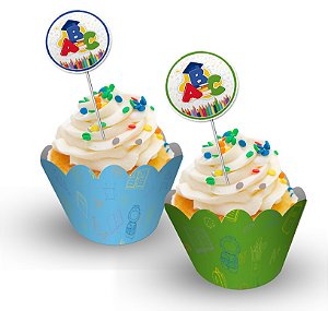 Kit Cupcake ABC com 06 unidades