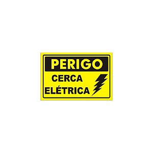 PLACA PERIGO CERCA ELÉTRICA