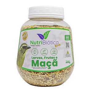 Nutribiótica Trinca Ferro Larvas, Frutas e Maçã - 400g