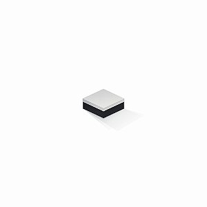 Caixa de presente | Quadrada F Card Branco-Preto 7,0x7,0x3,5