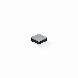 Caixa de presente | Quadrada F Card Cinza-Preto 7,0x7,0x3,5