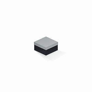 Caixa de presente | Quadrada F Card Cinza-Preto 9,0x9,0x6,0