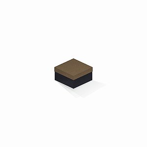 Caixa de presente | Quadrada F Card Scuro Marrom-Preto 9,0x9,0x6,0