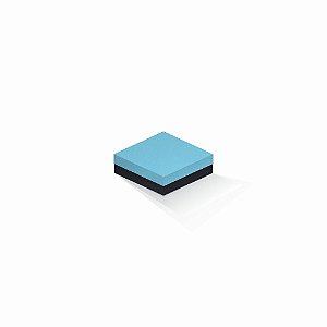 Caixa de presente | Quadrada F Card Azul-Preto 10,5x10,5x4,0