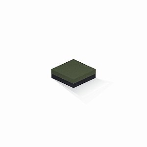 Caixa de presente | Quadrada F Card Scuro Verde-Preto 10,5x10,5x4,0