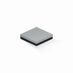 Caixa de presente | Quadrada F Card Cinza-Preto 15,5x15,5x4,0