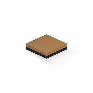 Caixa de presente | Quadrada F Card Ocre-Preto 15,5x15,5x4,0