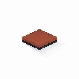 Caixa de presente | Quadrada F Card Scuro Laranja-Preto 15,5x15,5x4,0