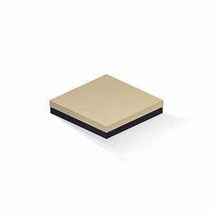 Caixa de presente | Quadrada F Card Areia-Preto 18,5x18,5x4,0