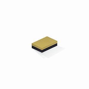 Caixa de presente | Retângulo F Card Ouro-Preto 8,0x12,0x3,5
