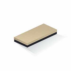 Caixa de presente | Retângulo F Card Areia-Preto 13,0x29,0x4,0