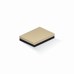 Caixa de presente | Retângulo F Card Areia-Preto 14,0x19,0x4,0