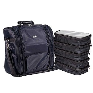 Case Mochila Porta Maquiagem e Cosméticos + 5 Necessaire