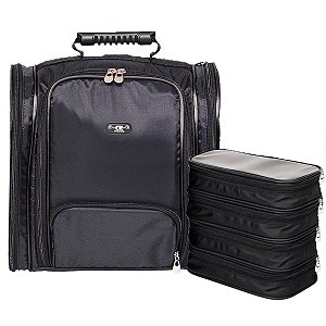 Maleta Mochila Porta Maquiagem para Maquiadores 4 Necessaire