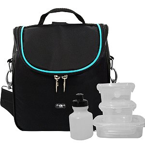 Lancheira Termica Infantil Adolescentes com Potes e Garrafinha