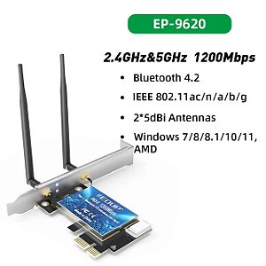 PLACA WIFI PCI-E EDUP 1200MBPS