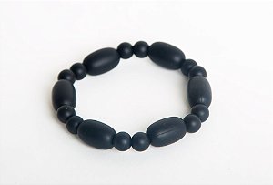 Pulseira Mordedor de Silicone Preto