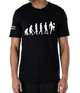Camiseta Masculina Preta Evolução da Espécie Humana