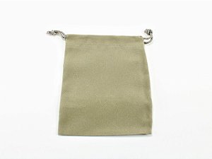 Dice Bag Suedecloth (S) Grey 4" x 5 1/2" - Importado