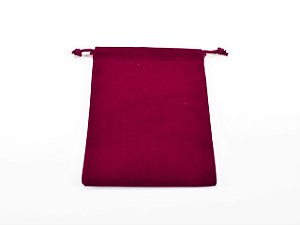 Dice Bag Suedecloth (S) Burgundy 4" x 5 1/2" - Importado