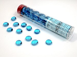 Crystal Light Blue Glass Stones Qty 40 or more in 5½" Tube  - Importado