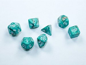 Marble Mini-Polyhedral Oxi-Copper™/white 7-Die Set - Importado