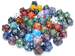 Bag of 50™ Assorted Loose Speckled® Polyhedral d20 Dice - Importado