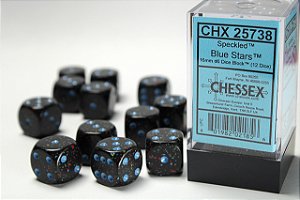 Speckled® 16mm d6 Blue Stars™ Dice Block™ (12 dice) - Importado