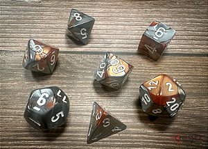 Gemini® Polyhedral Copper-Steel/white 7-Die Set - Importado