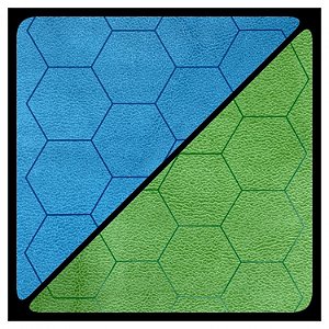 Battlemat: Reversible Hexes Blue / Green Hexes - Importado